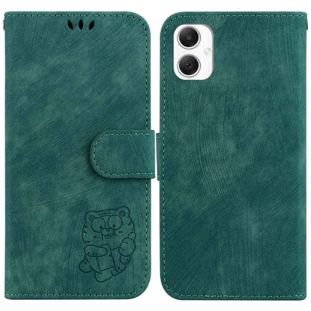 For Samsung Galaxy A06 4G Wallet Case Tiger Imprint Leather Shockproof Phone Cover