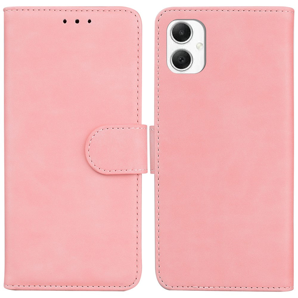 For Samsung Galaxy A06 4G Case Solid Color Leather Wallet Phone Cover