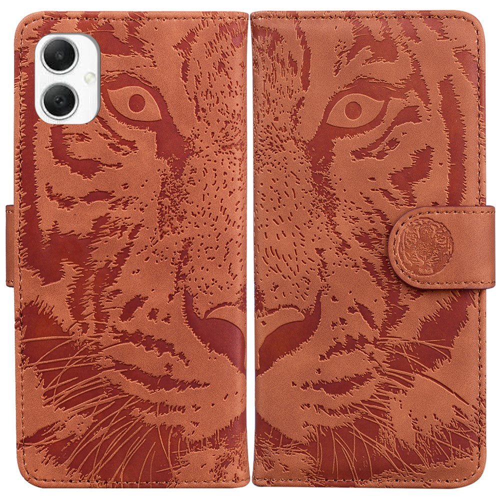 For Samsung Galaxy A06 4G Case Tiger Imprint Leather Wallet Phone Cover