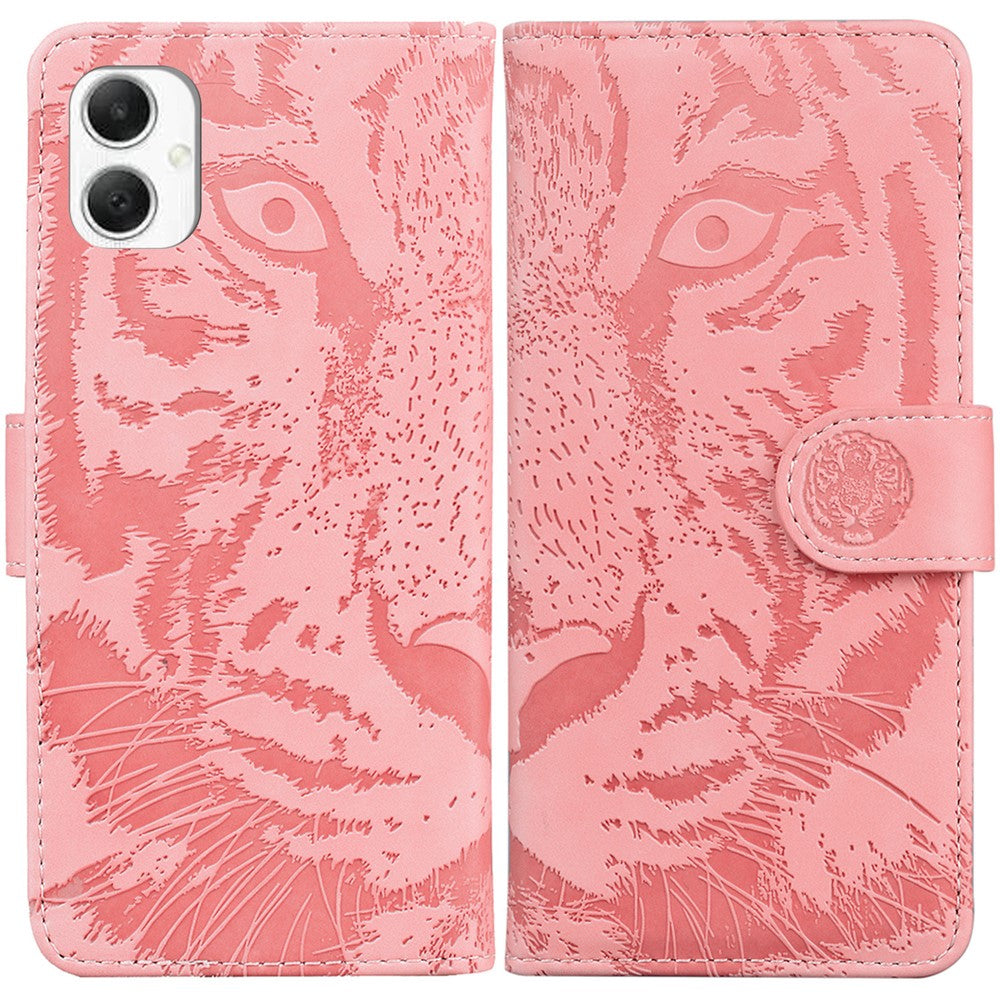 For Samsung Galaxy A06 4G Case Tiger Imprint Leather Wallet Phone Cover