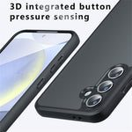 For Samsung Galaxy S24 FE Case Skin-Touch TPU + PC Matte Phone Back Cover, Transparent Black