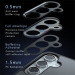 For Samsung Galaxy S24 FE Case Skin-Touch TPU + PC Matte Phone Back Cover, Transparent Black