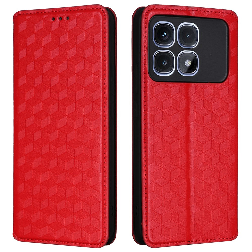 For Xiaomi Redmi K70 Ultra Wallet Case Rhombus Imprinted Leather Phone Cover