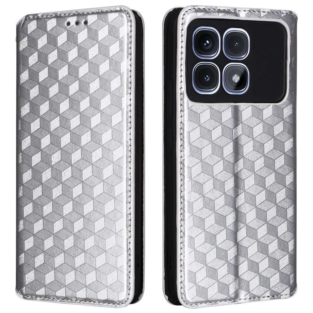 For Xiaomi Redmi K70 Ultra Wallet Case Rhombus Imprinted Leather Phone Cover