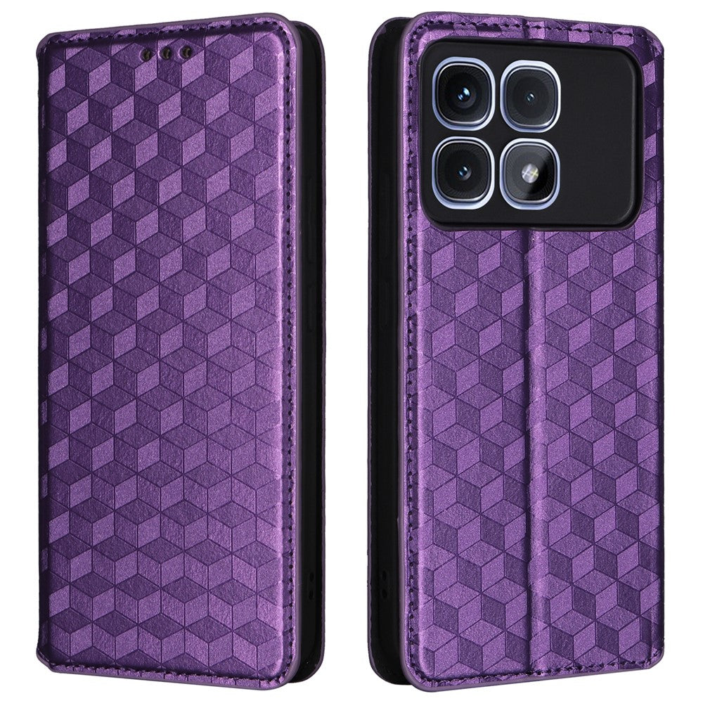 For Xiaomi Redmi K70 Ultra Wallet Case Rhombus Imprinted Leather Phone Cover
