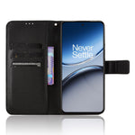 OnePlus Nord 4 5G mobilstativskal Diamantstruktur PU-läderfodral Plånbok
