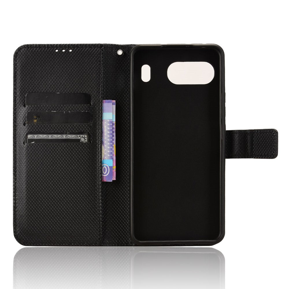 OnePlus Nord 4 5G mobilstativskal Diamantstruktur PU-läderfodral Plånbok
