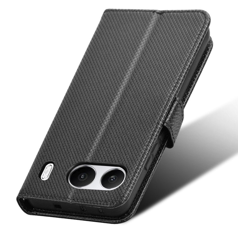 OnePlus Nord 4 5G mobilstativskal Diamantstruktur PU-läderfodral Plånbok