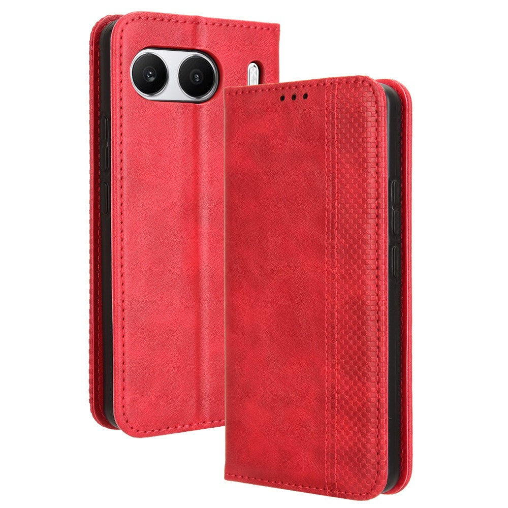 For OnePlus Nord 4 Leather Case Wallet Stand Retro Texture Phone Cover