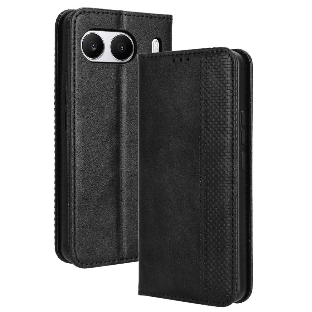 For OnePlus Nord 4 Leather Case Wallet Stand Retro Texture Phone Cover