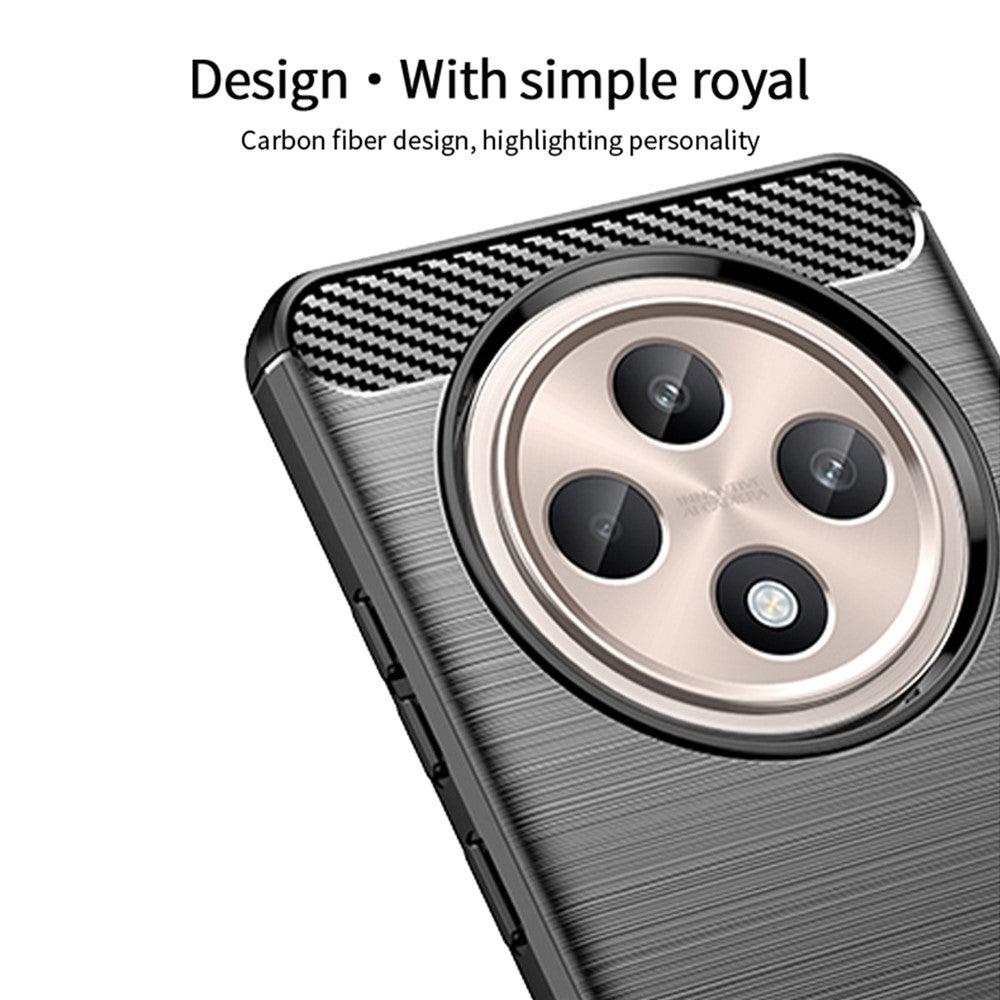 MOFI JK TPU Series-1 För Oppo Reno12 F 4G / 5G Skal Kolfiberstruktur TPU Mjukt mobilskal