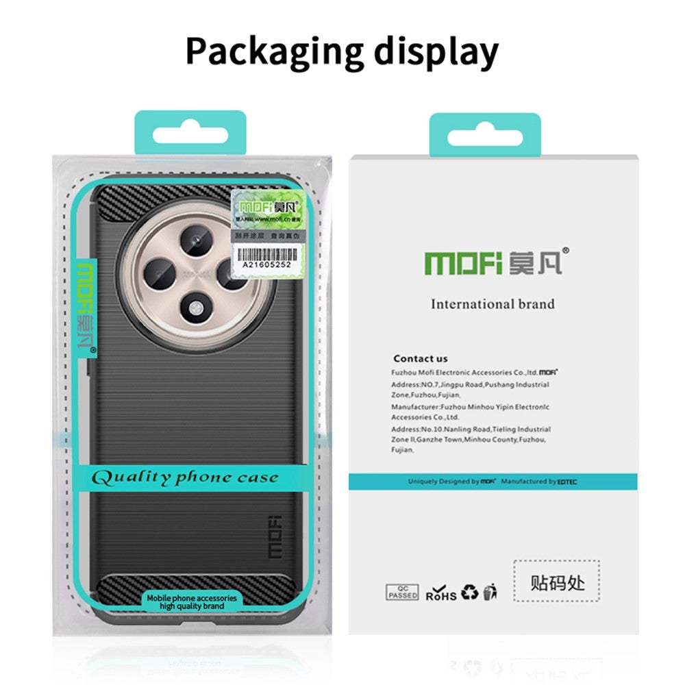 MOFI JK TPU Series-1 För Oppo Reno12 F 4G / 5G Skal Kolfiberstruktur TPU Mjukt mobilskal