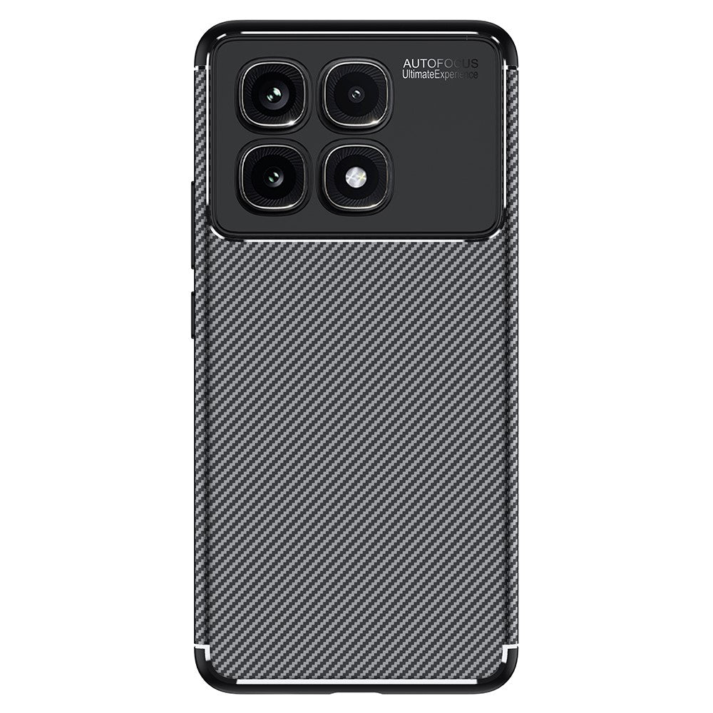 For Xiaomi Redmi K70 Ultra Case Carbon Fiber Texture TPU Phone Cover Heat Dissipation
