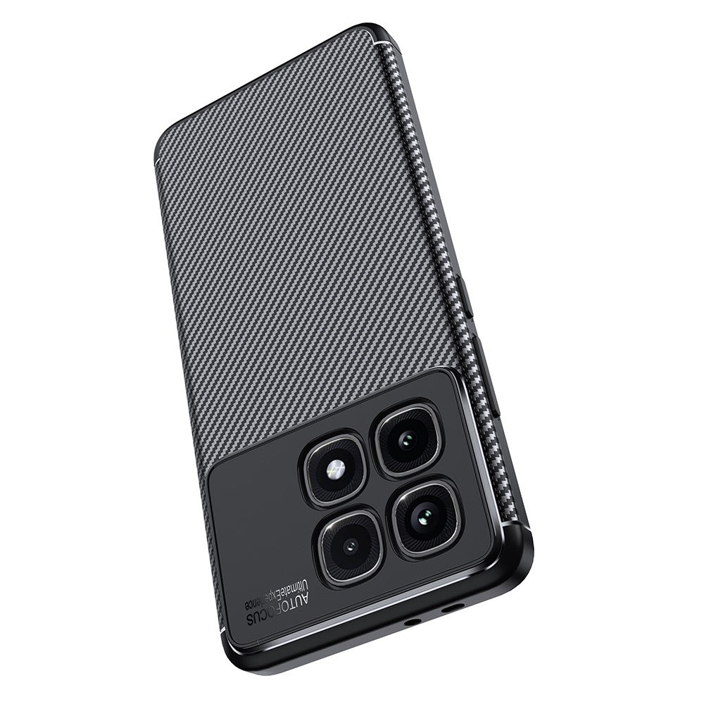 For Xiaomi Redmi K70 Ultra Case Carbon Fiber Texture TPU Phone Cover Heat Dissipation
