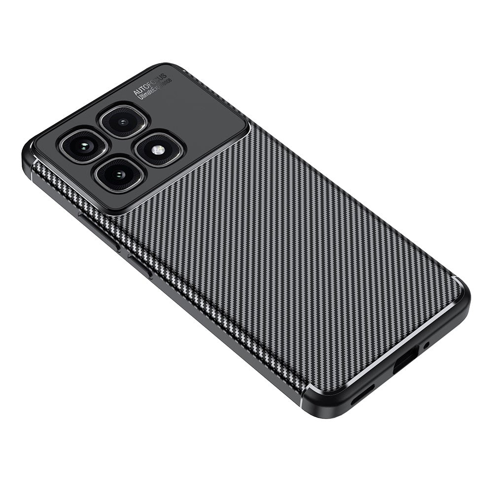 For Xiaomi Redmi K70 Ultra Case Carbon Fiber Texture TPU Phone Cover Heat Dissipation