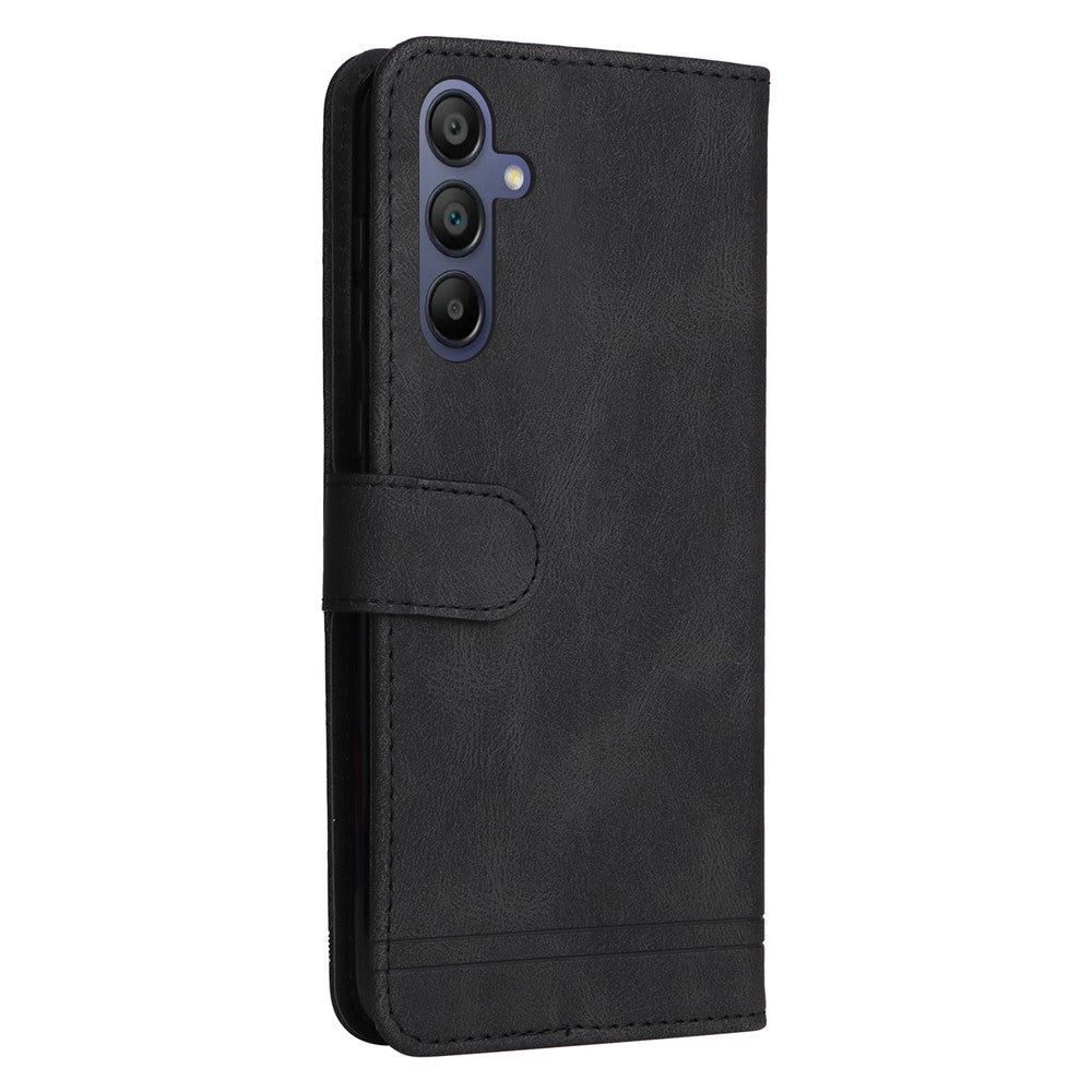 Samsung Galaxy A18 5G / A18 4G / A17 5G / A17 4G / A26 5G / A16 5G / A16 4G Läderplånboksfodral Skin Touch mobilskal Stativ med Rem