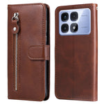 For Xiaomi Redmi K70 Ultra Case Zipper Wallet Calf Texture PU Leather Phone Cover