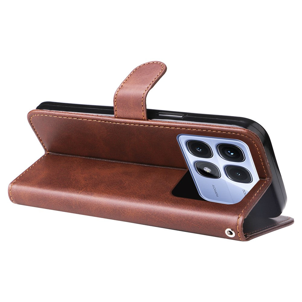 For Xiaomi Redmi K70 Ultra Case Zipper Wallet Calf Texture PU Leather Phone Cover