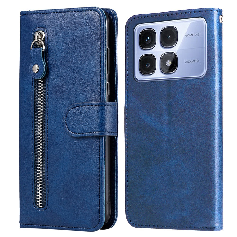 For Xiaomi Redmi K70 Ultra Case Zipper Wallet Calf Texture PU Leather Phone Cover