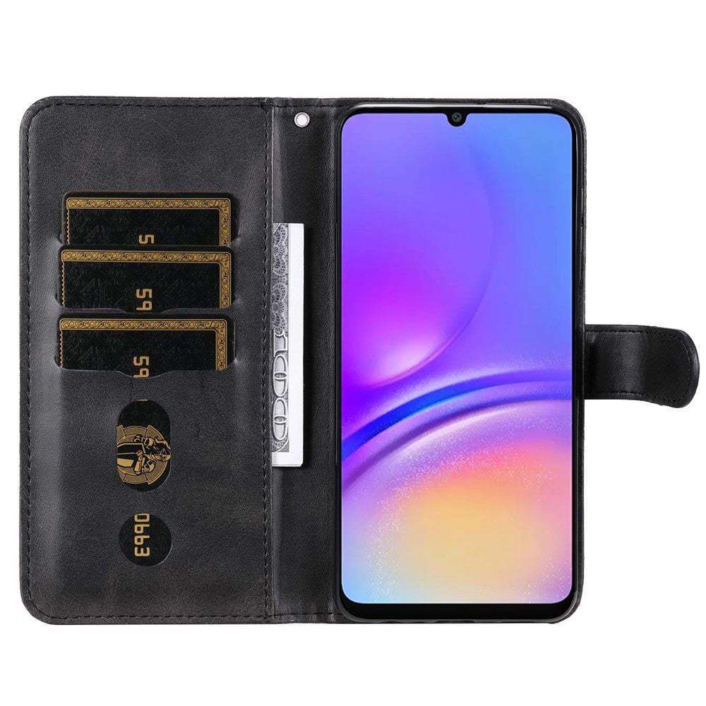 For Samsung Galaxy A06 4G Case Zipper Wallet Calf Texture PU Leather Phone Cover