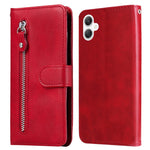 For Samsung Galaxy A06 4G Case Zipper Wallet Calf Texture PU Leather Phone Cover