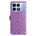 For Xiaomi Redmi K70 Ultra Case Sunflower Imprint Leather Wallet Phone Cover