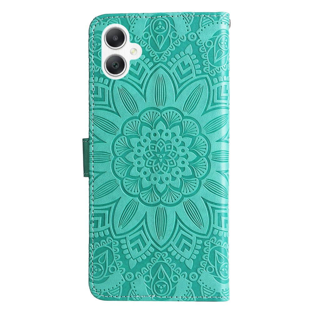 Til Samsung Galaxy A06 4G Etui Solsikkeaftryk Læderpung Telefoncover