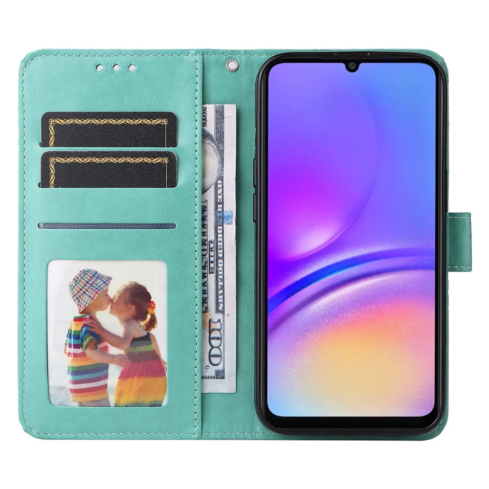 Til Samsung Galaxy A06 4G Etui Solsikkeaftryk Læderpung Telefoncover