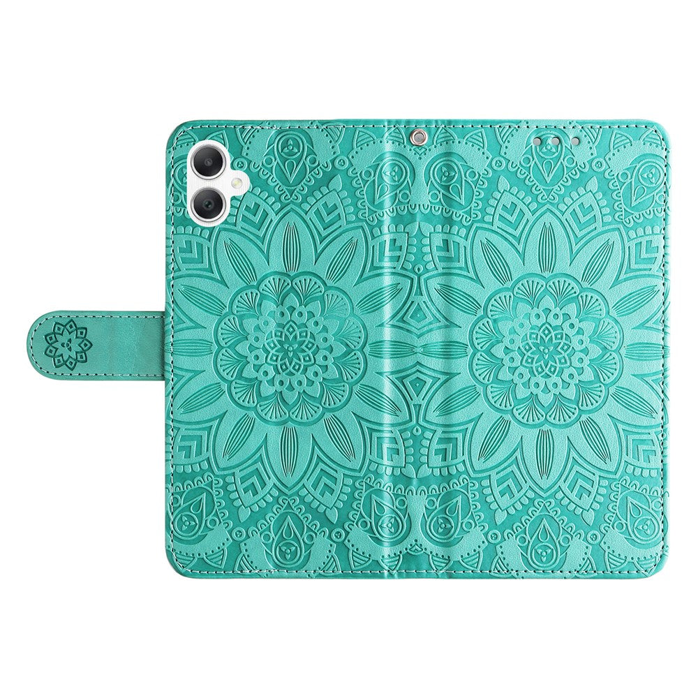 Til Samsung Galaxy A06 4G Etui Solsikkeaftryk Læderpung Telefoncover