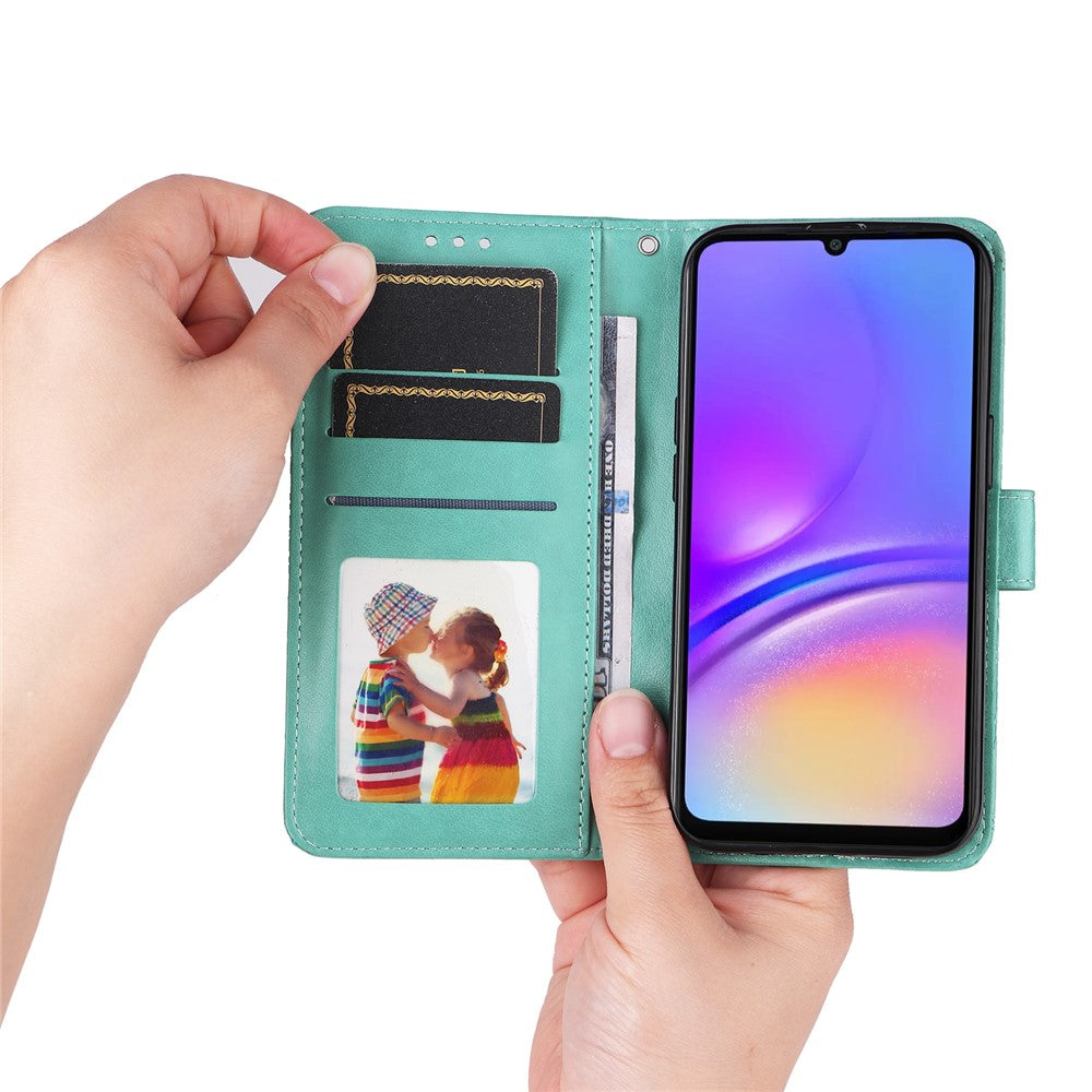 Til Samsung Galaxy A06 4G Etui Solsikkeaftryk Læderpung Telefoncover