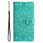 Til Samsung Galaxy A06 4G Etui Solsikkeaftryk Læderpung Telefoncover