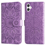 Til Samsung Galaxy A06 4G Etui Solsikkeaftryk Læderpung Telefoncover
