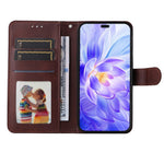 For Honor X60i 5G Case PU Leather Phone Cover with Cash  /  Card Slots