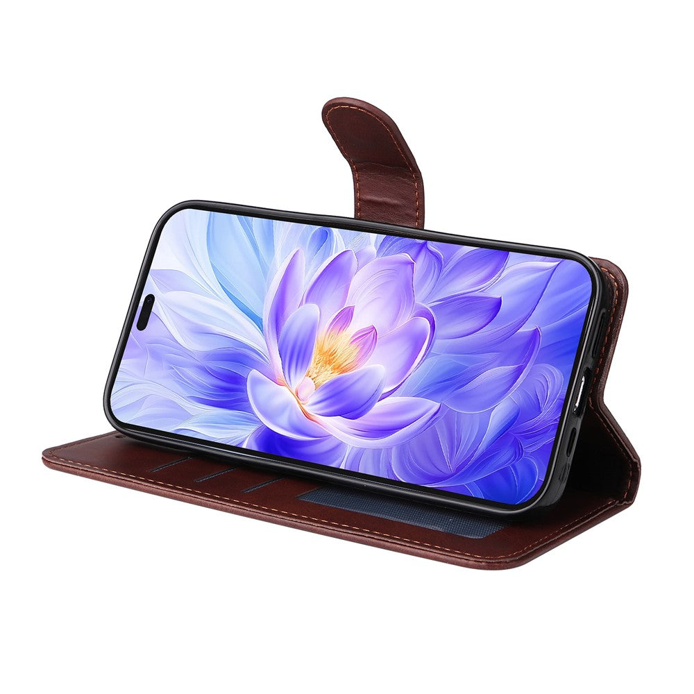 For Honor X60i 5G Case PU Leather Phone Cover with Cash  /  Card Slots