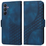 Samsung Galaxy A18 5G / A18 4G / A17 5G / A17 4G / A26 5G / A16 5G / A16 4G skal PU-läder mobilskal romb stjärnmönster