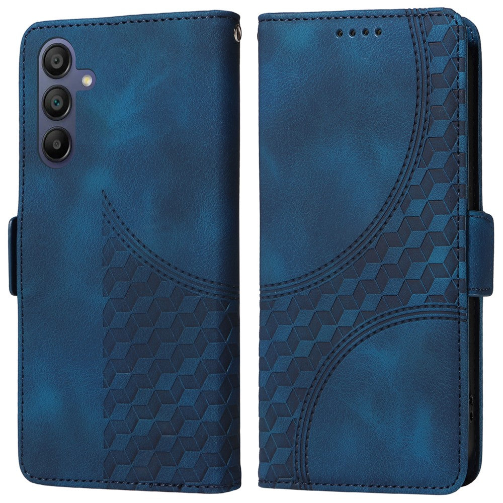 Samsung Galaxy A18 5G / A18 4G / A17 5G / A17 4G / A26 5G / A16 5G / A16 4G skal PU-läder mobilskal romb stjärnmönster