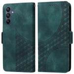 Samsung Galaxy A18 5G / A18 4G / A17 5G / A17 4G / A26 5G / A16 5G / A16 4G skal PU-läder mobilskal romb stjärnmönster