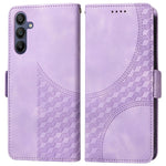 Samsung Galaxy A18 5G / A18 4G / A17 5G / A17 4G / A26 5G / A16 5G / A16 4G skal PU-läder mobilskal romb stjärnmönster