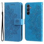 Samsung Galaxy A18 5G / A18 4G / A17 5G / A17 4G / A26 5G / A16 5G / A16 4G skal blommönster PU-läder plånboksfodral