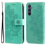 Samsung Galaxy A18 5G / A18 4G / A17 5G / A17 4G / A26 5G / A16 5G / A16 4G skal blommönster PU-läder plånboksfodral