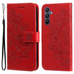 Samsung Galaxy A18 5G / A18 4G / A17 5G / A17 4G / A26 5G / A16 5G / A16 4G skal blommönster PU-läder plånboksfodral