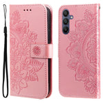 Samsung Galaxy A18 5G / A18 4G / A17 5G / A17 4G / A26 5G / A16 5G / A16 4G skal blommönster PU-läder plånboksfodral