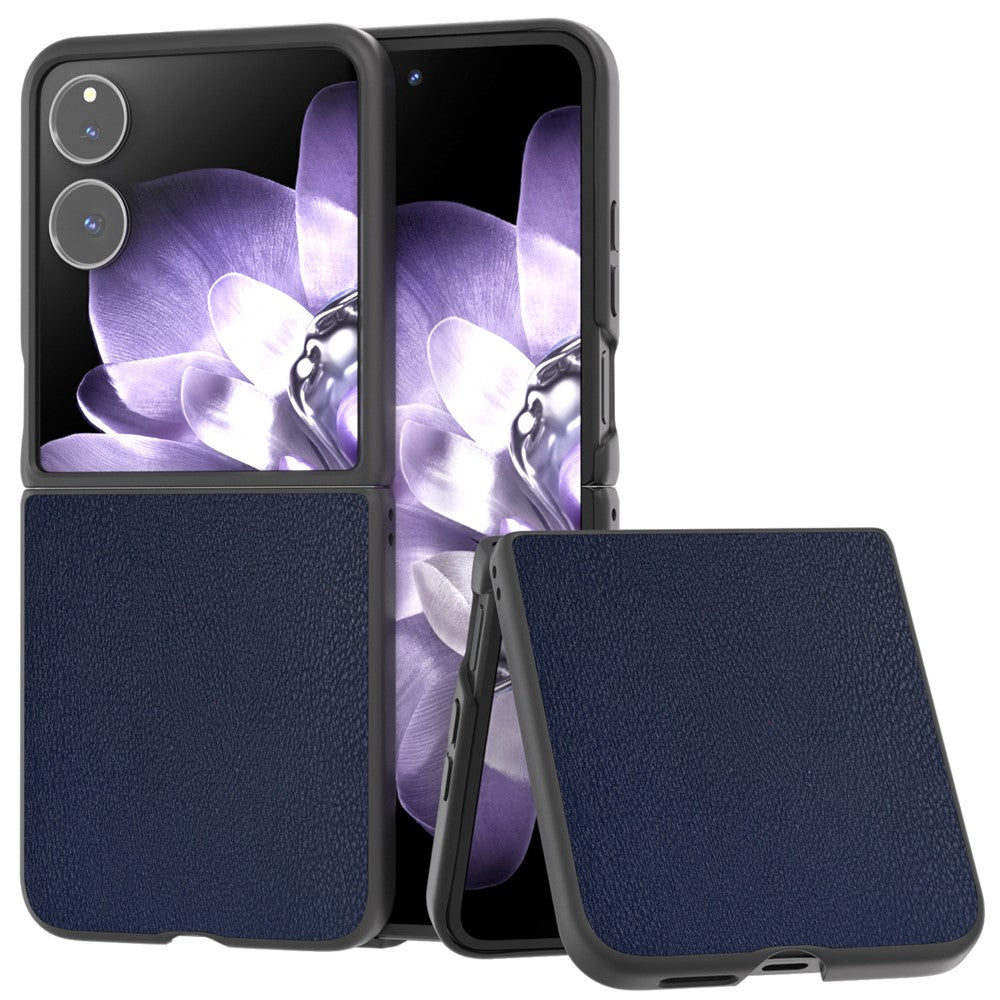 Xiaomi Mix Flip 5G-skal, reptåligt PU-läderbelagt PC-mobilskal