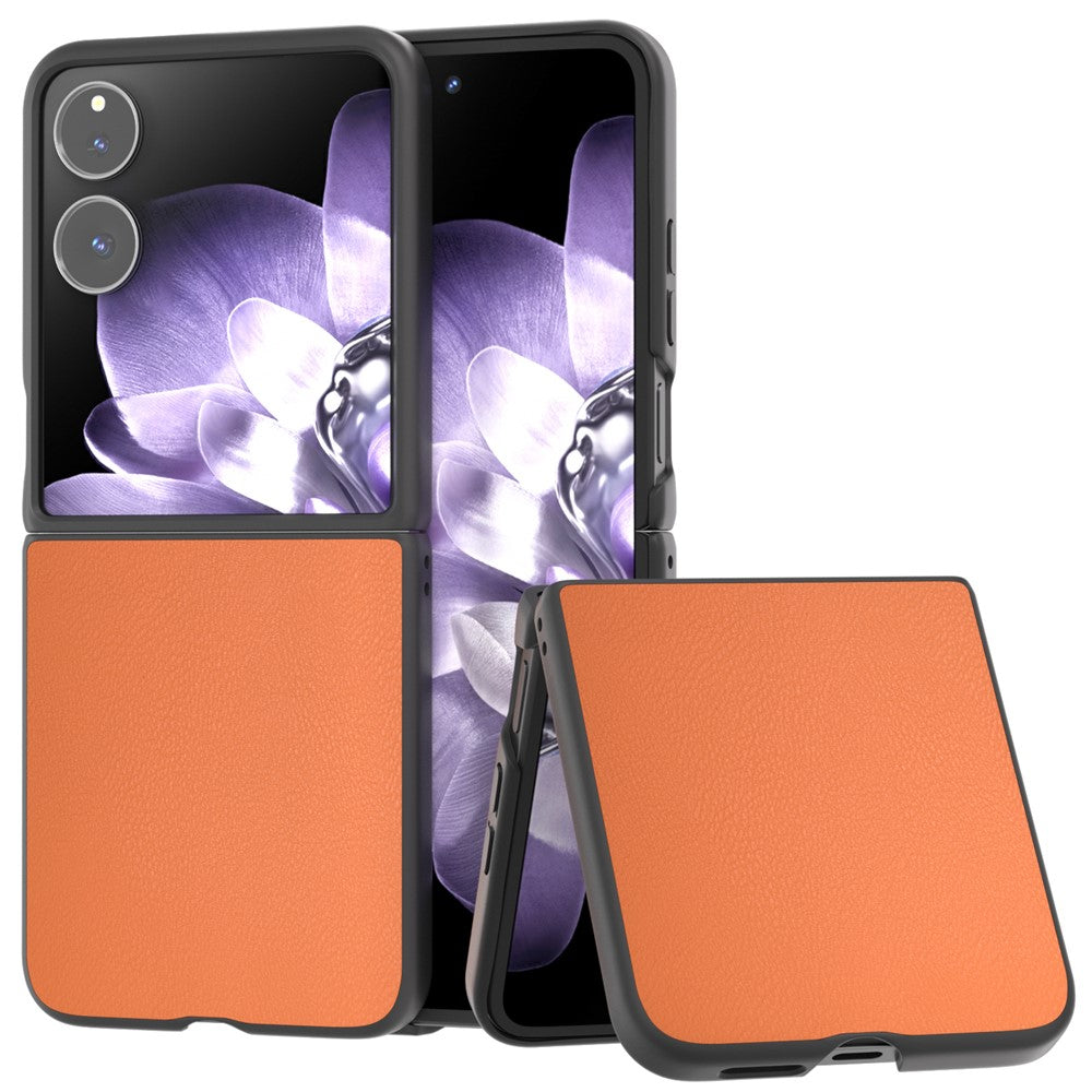 For Xiaomi Mix Flip 5G Case Anti-Scratch PU Leather Coated PC Phone Cover