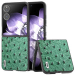 ABEEL For Xiaomi Mix Flip 5G Case Genuine Cow Leather+PC Ostrich Texture Phone Cover