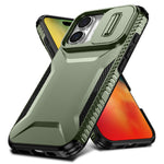 For iPhone 16 Case TPU+PC Phone Protector with Slide Lens Cover