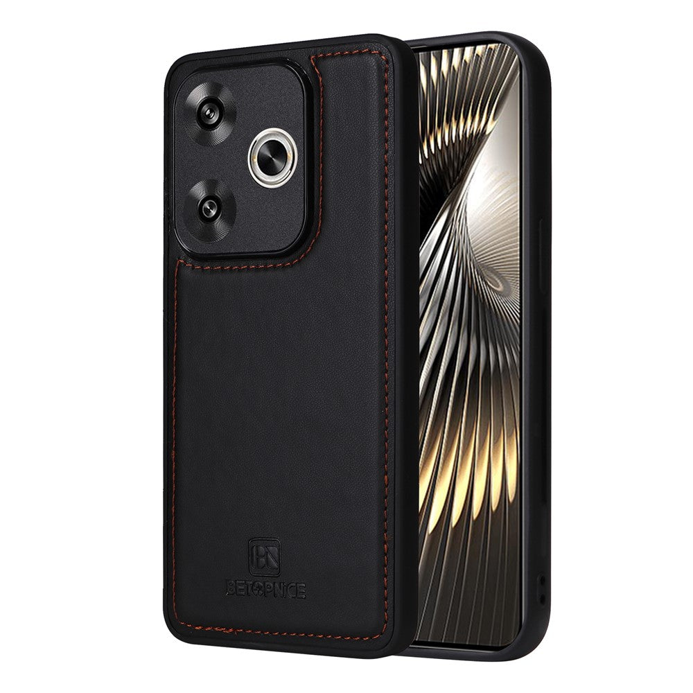 Xiaomi Redmi Turbo 3 5G / Poco F6 5G magnetisk skal BETOPNICE aftageligt PU-lædermobilcover med rem