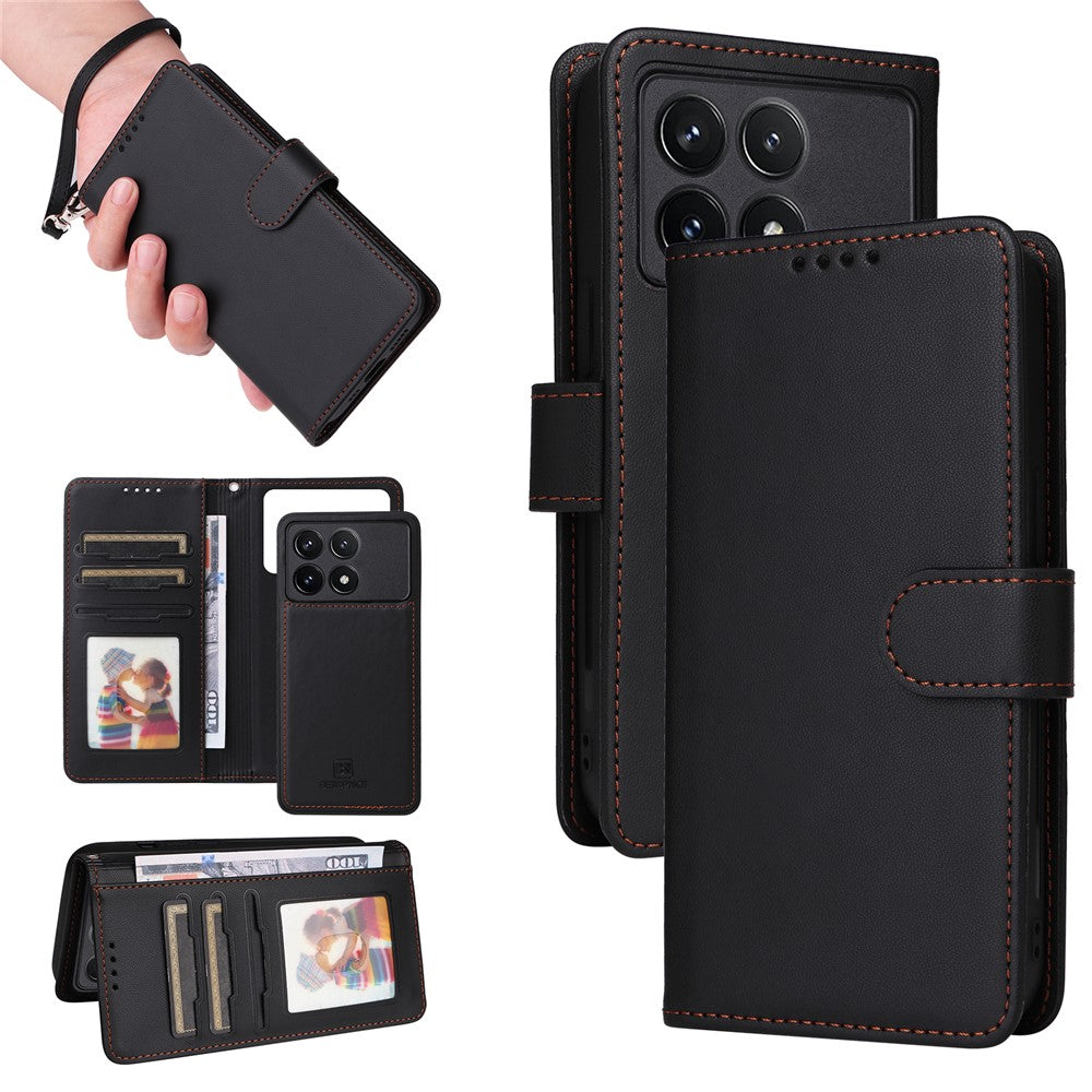 For Xiaomi Redmi K70 Pro 5G / K70 5G / Poco F6 Pro 5G Magnetic Case BETOPNICE Detachable PU Leather Phone Cover with Strap
