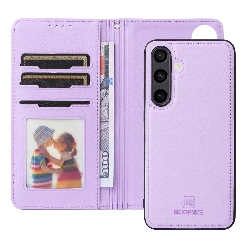 For Samsung Galaxy S24 FE Magnetic Case BETOPNICE Detachable PU Leather Phone Cover with Strap