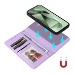 For Samsung Galaxy S24 FE Magnetic Case BETOPNICE Detachable PU Leather Phone Cover with Strap